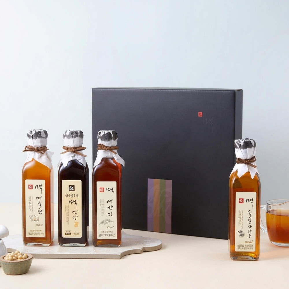 [맥꾸룸] 맥 명인발효4종세트 (케이스 보자기포장)
