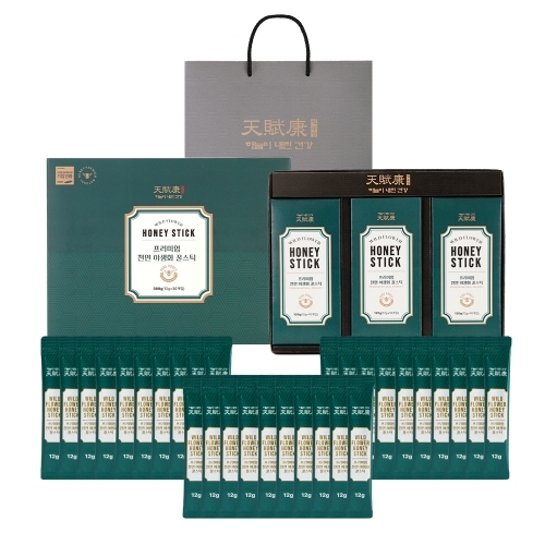 (면세)[천부강] 프리미엄 천연 야생화꿀 스틱형 12g x 30P세트