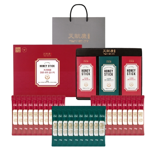(면세)[천부강] 프리미엄 천연 리치, 야생화꿀 스틱형 30P세트